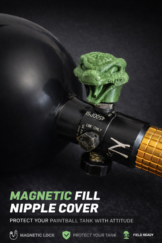 Too Beaucoup Magnetic Fill Nipple Cover – Paintball Tank Protector